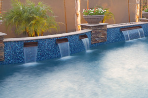 Water Feature with Glass Tile