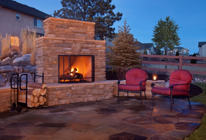 Outdoor Fireplace Walls Chandler, AZ