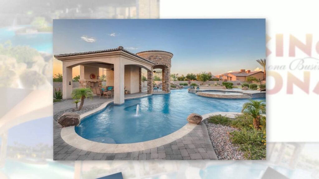 lazy river pool landscaping