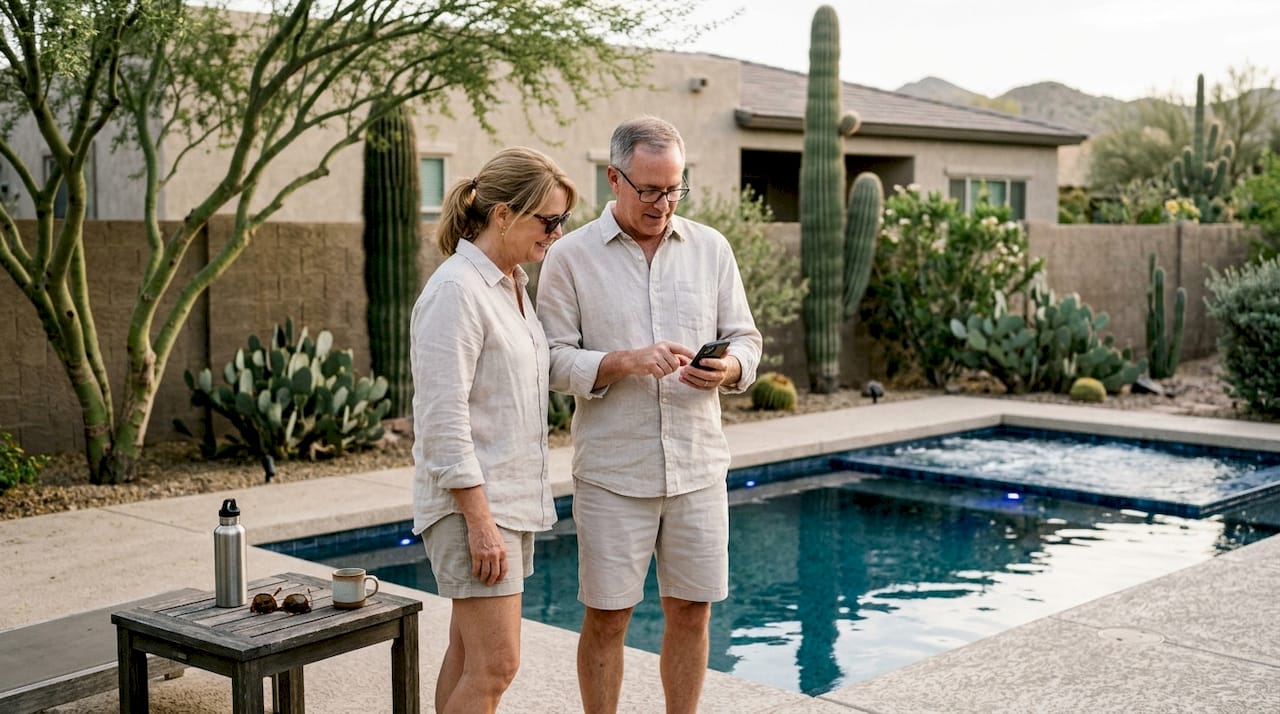 Couple uses smartphone to control Phoenix pool